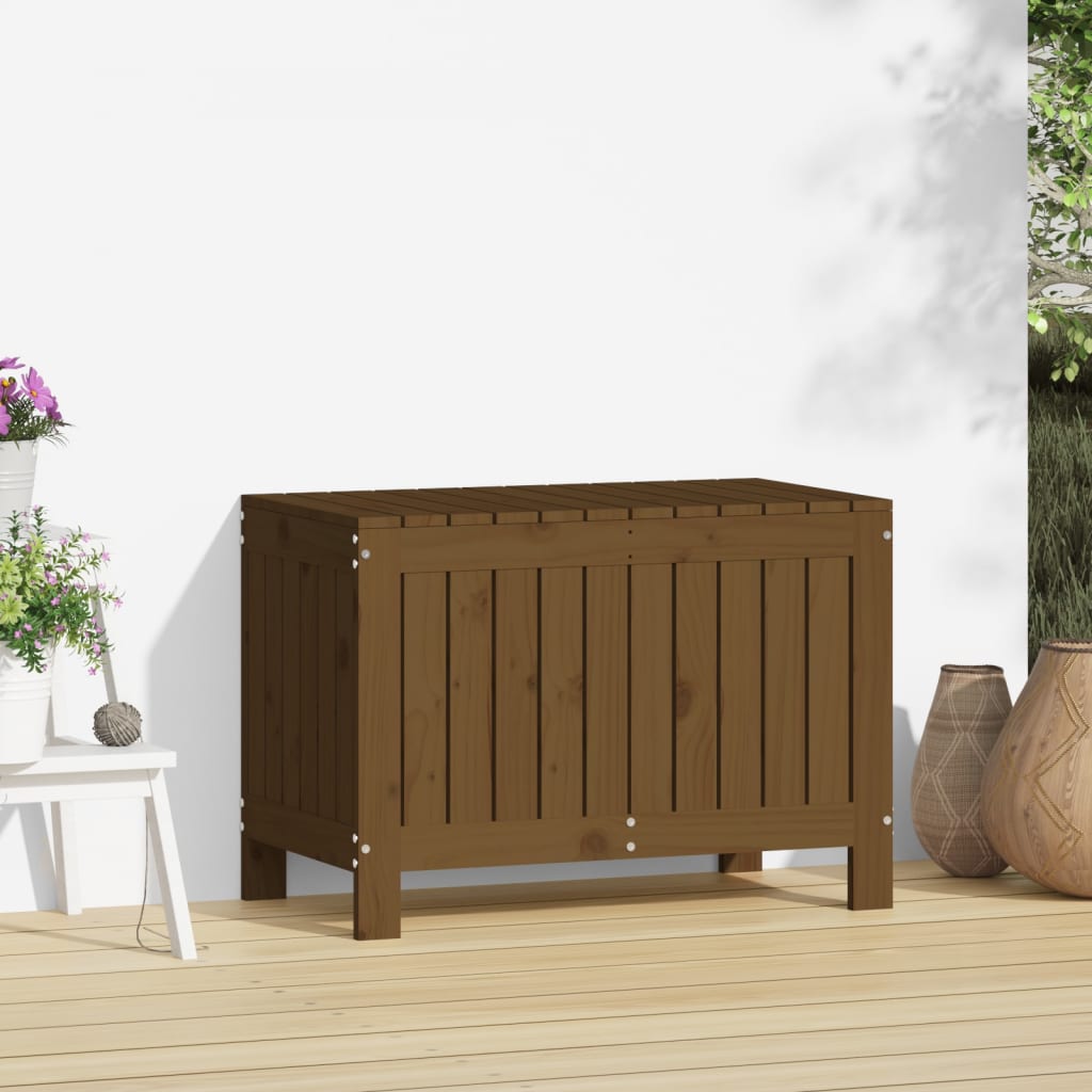 Contenitore da Giardino Ambra 76x42,5x54 cm Legno Massello Pino