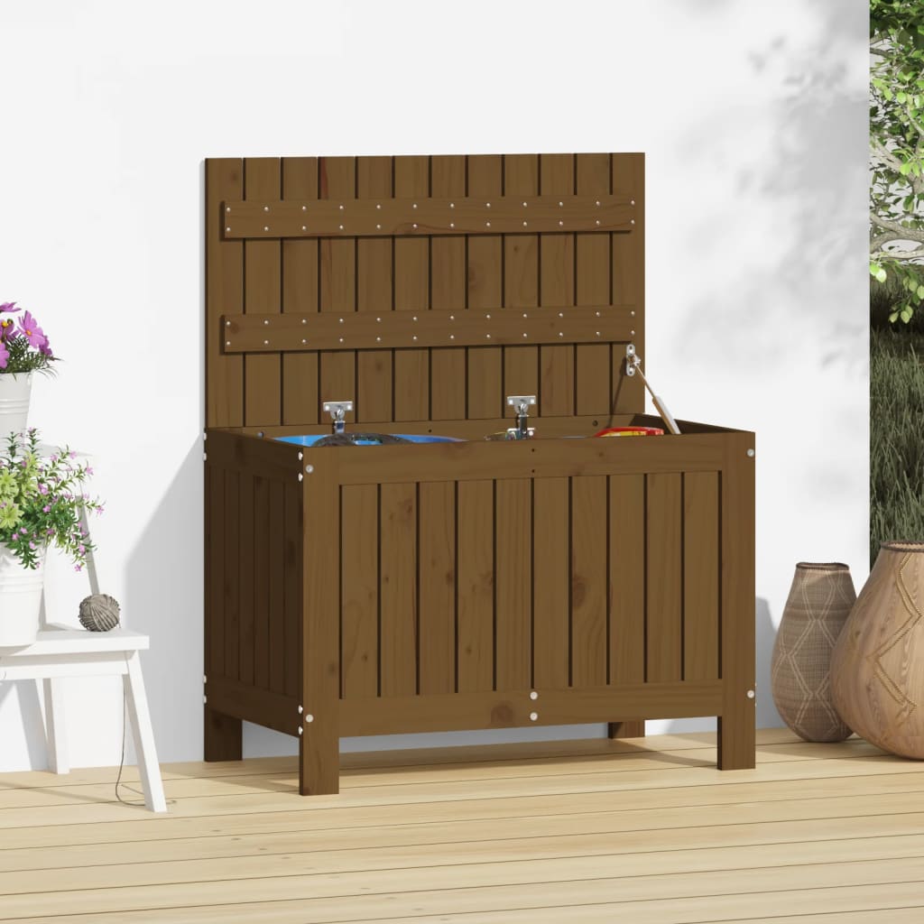 Contenitore da Giardino Ambra 76x42,5x54 cm Legno Massello Pino