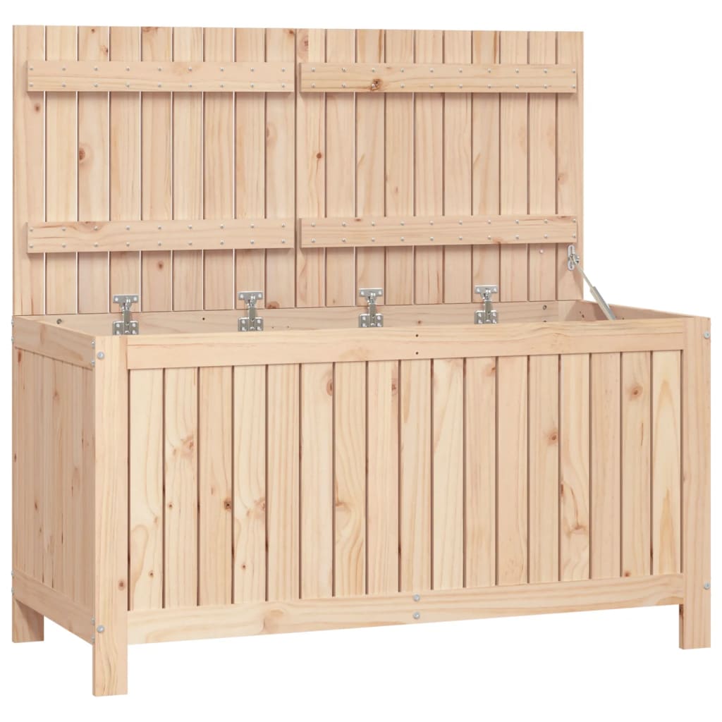 Contenitore da Giardino 121x55x64 cm in Legno Massello di Pino