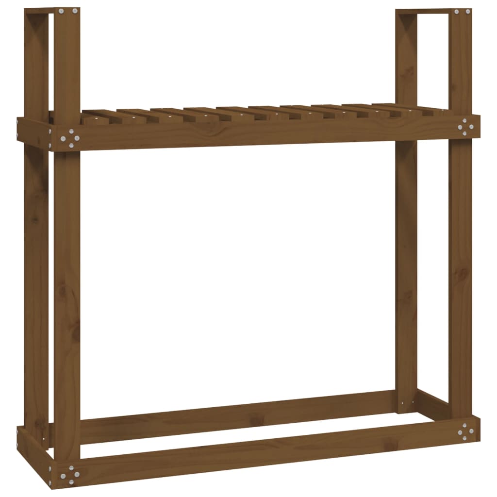 Portalegna Ambra 110x35x108,5 cm in Legno Massello di Pino