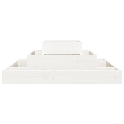 Fioriera Bianca 80x80x27 cm in Legno Massello di Pino