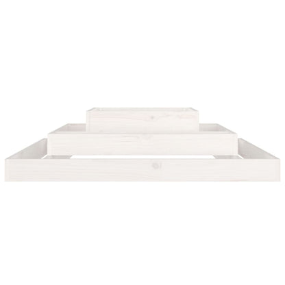 Fioriera Bianca 110x110x27 cm in Legno Massello di Pino