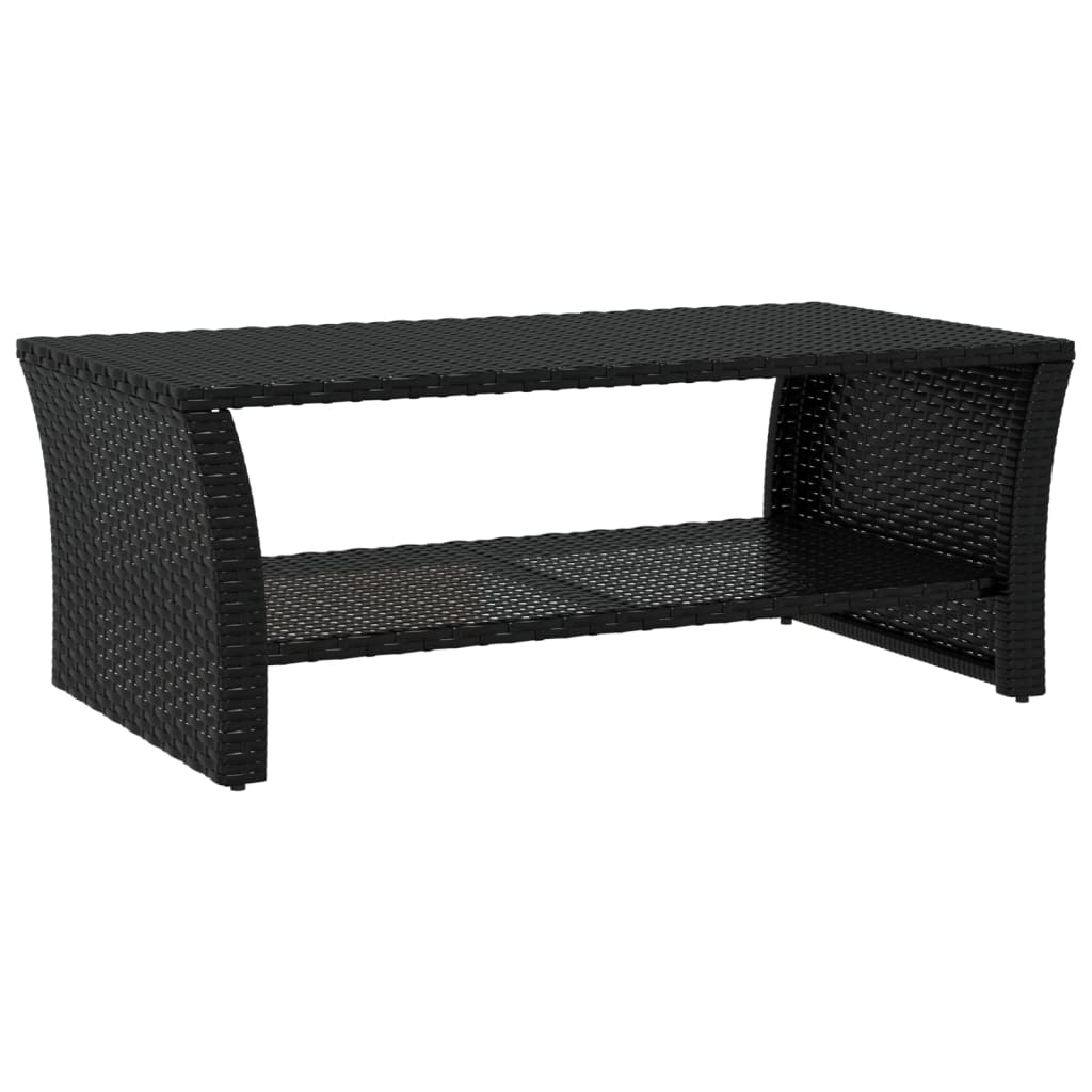 Tavolino Nero 100x50x40 cm in Polyrattan