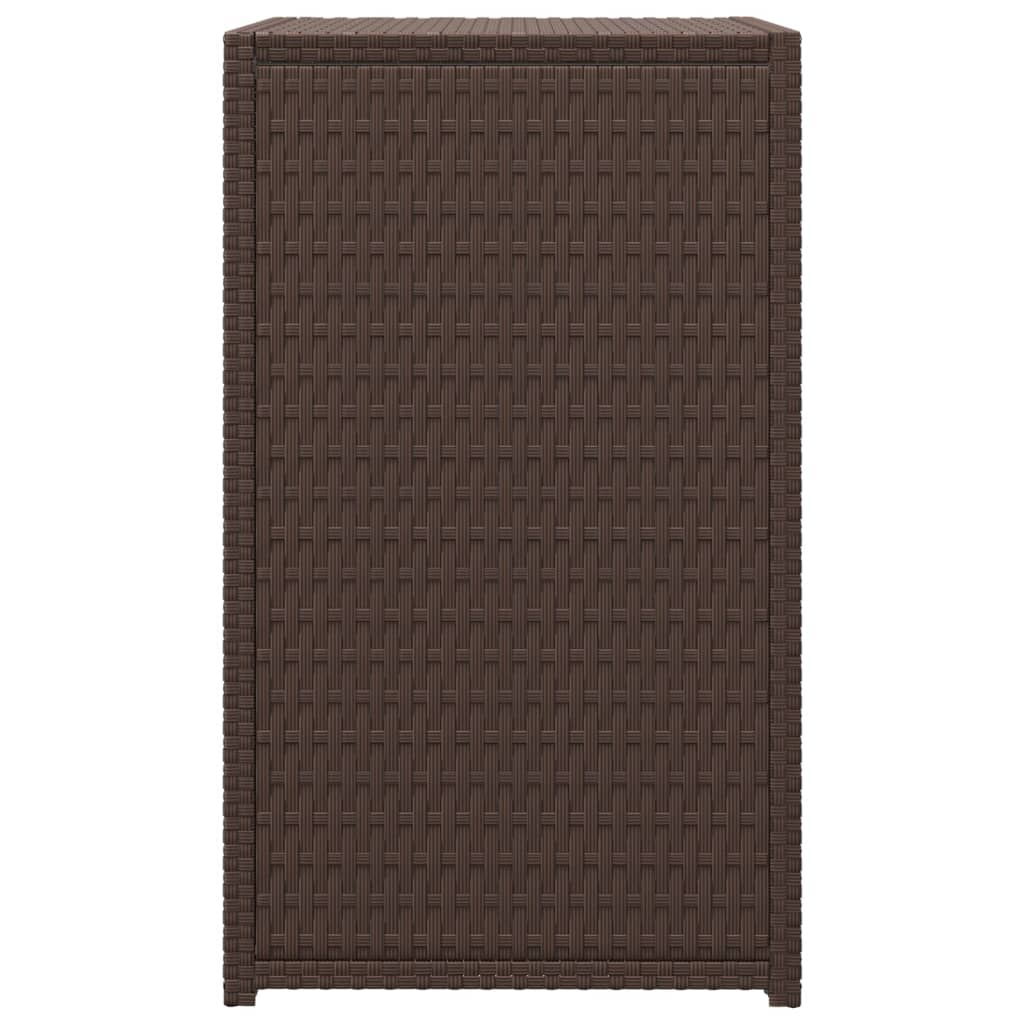 Tavolino a C Marrone 40x35x60 cm in Polyrattan