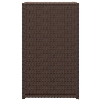 Tavolino a C Marrone 40x35x60 cm in Polyrattan