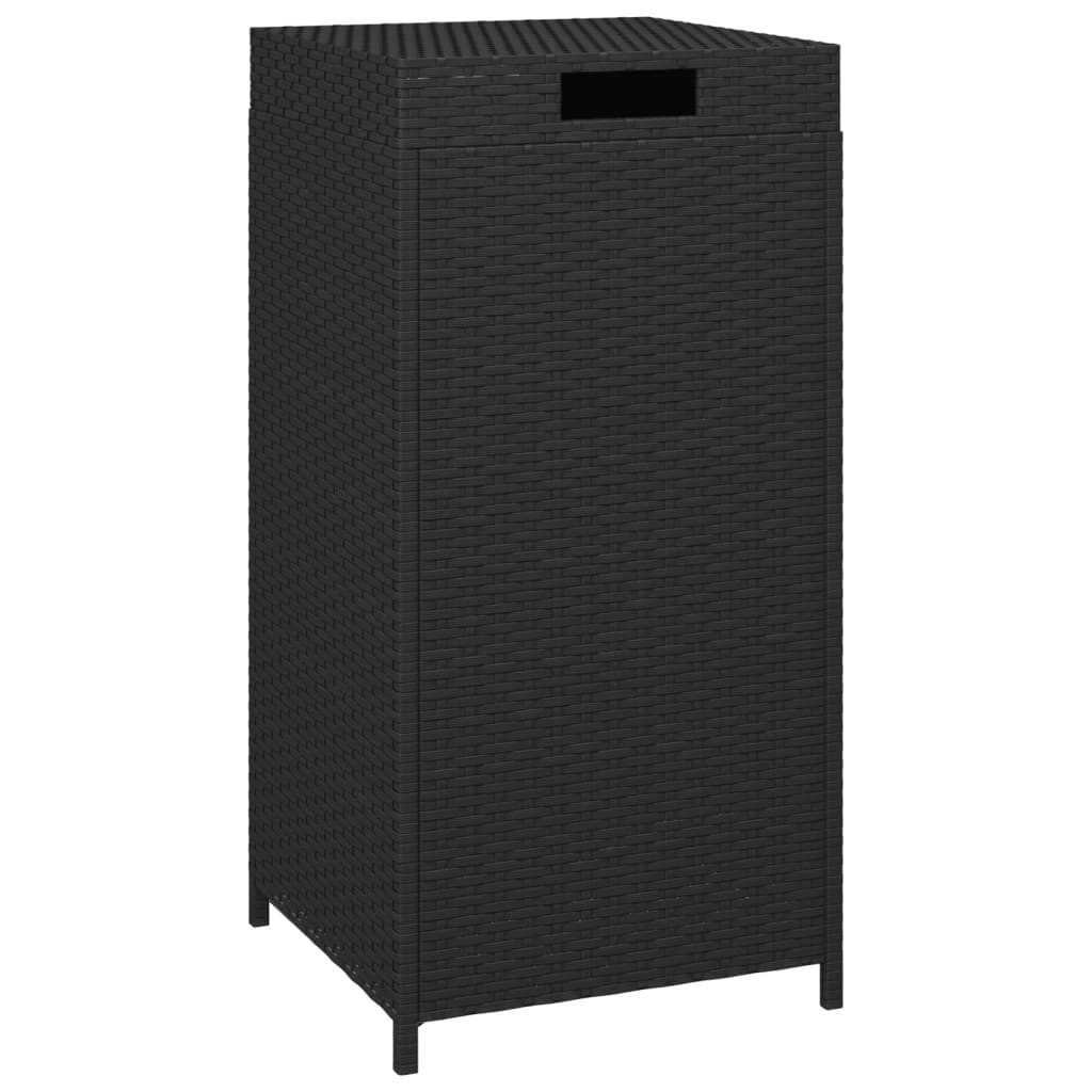 Pattumiera Nera 40x40x80 cm in Polyrattan