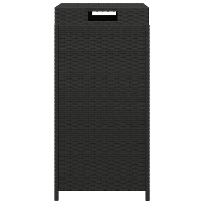 Pattumiera Nera 40x40x80 cm in Polyrattan
