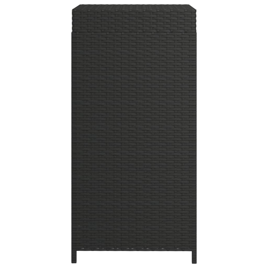 Pattumiera Nera 40x40x80 cm in Polyrattan