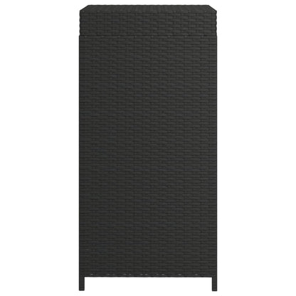 Pattumiera Nera 40x40x80 cm in Polyrattan