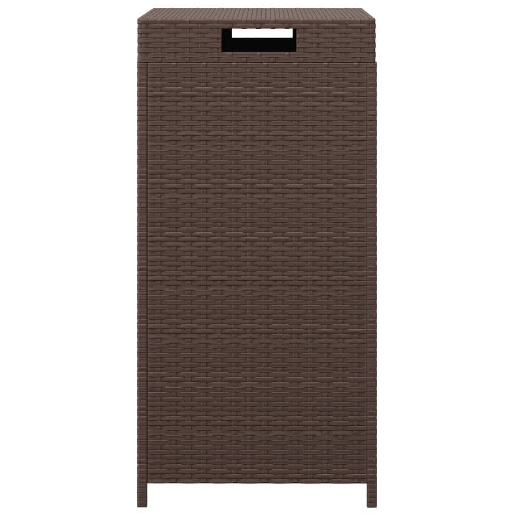 Pattumiera Marrone 40x40x80 cm in Polyrattan