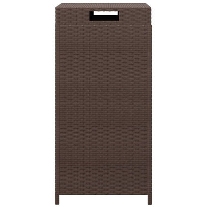 Pattumiera Marrone 40x40x80 cm in Polyrattan