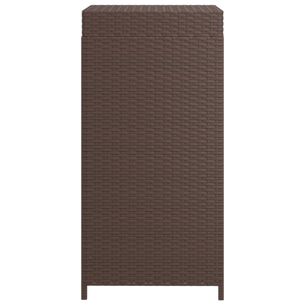 Pattumiera Marrone 40x40x80 cm in Polyrattan