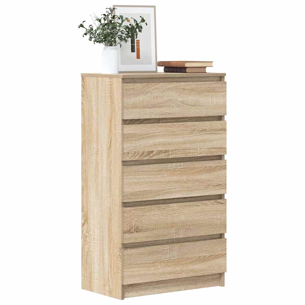 Cassettiera Rovere Sonoma 60x36x103 cm in Legno Multistrato