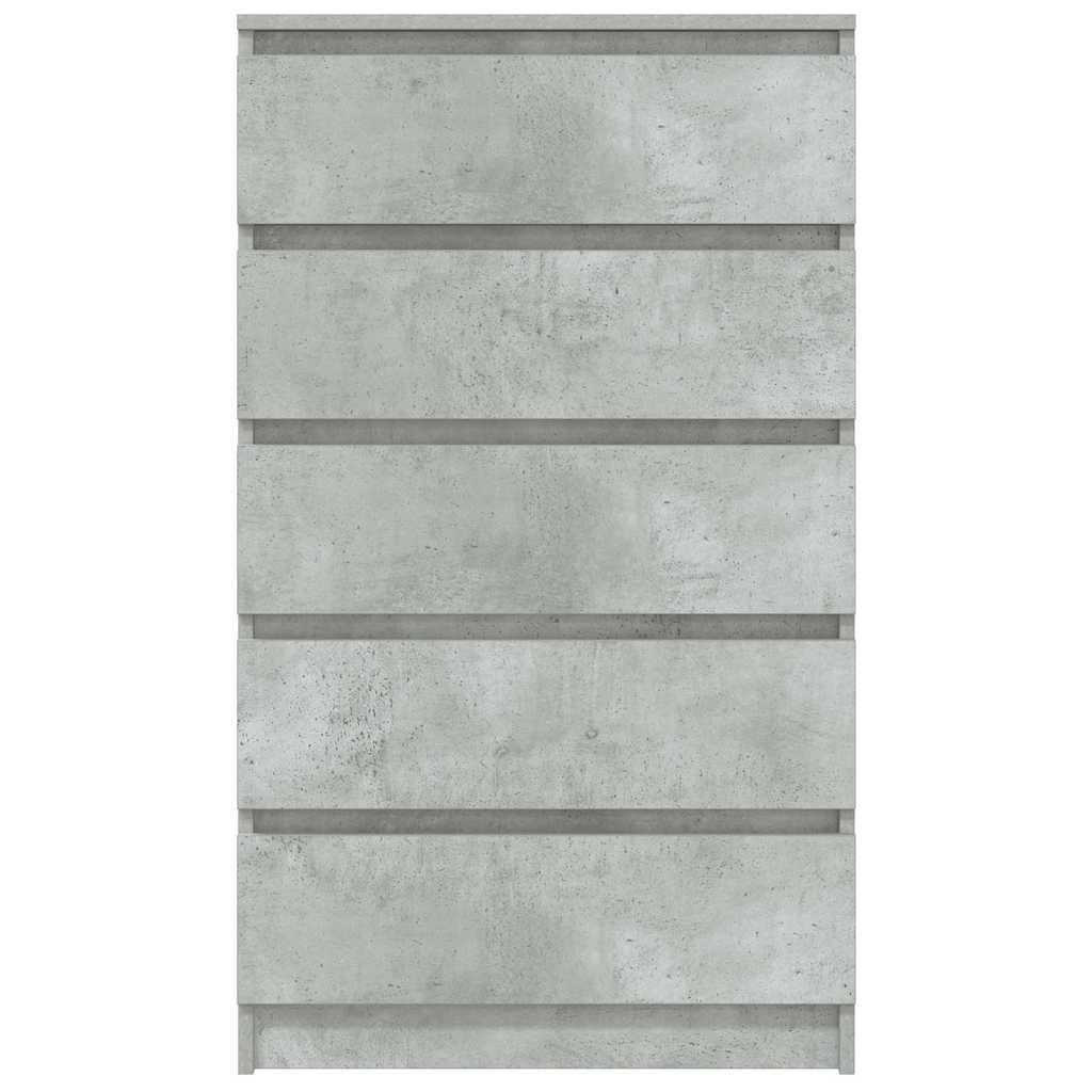 Cassettiera Grigio Cemento 60x36x103 cm in Legno Multistrato