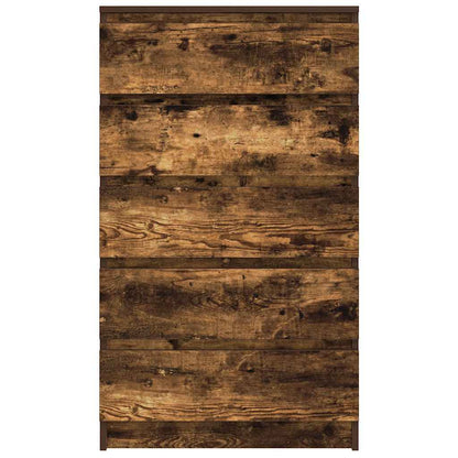 Cassettiera Rovere Fumo 60x36x103 cm in Legno Multistrato