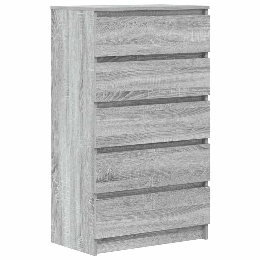 Cassettiera Grigio Sonoma 60x36x103 cm in Legno Multistrato