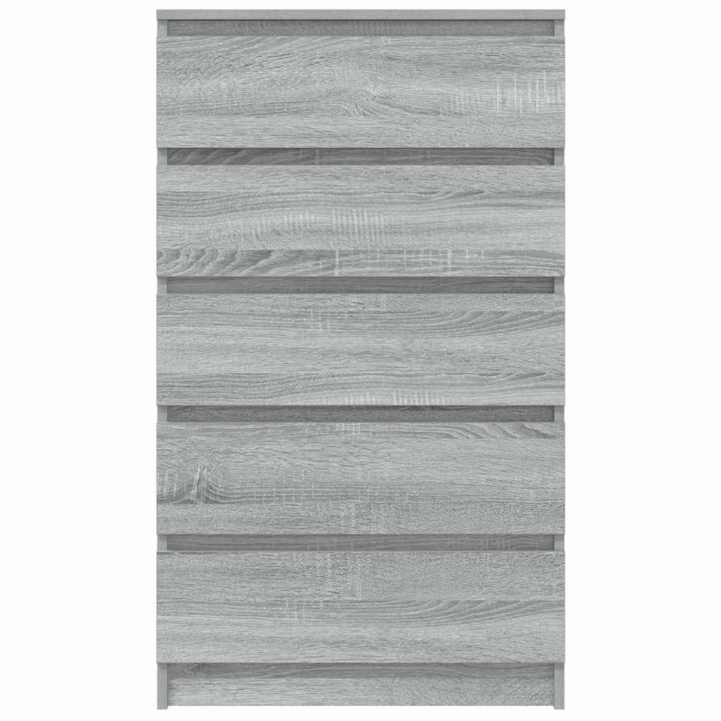 Cassettiera Grigio Sonoma 60x36x103 cm in Legno Multistrato