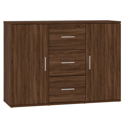 Credenza Rovere Marrone 91x29,5x65 cm in Legno Multistrato