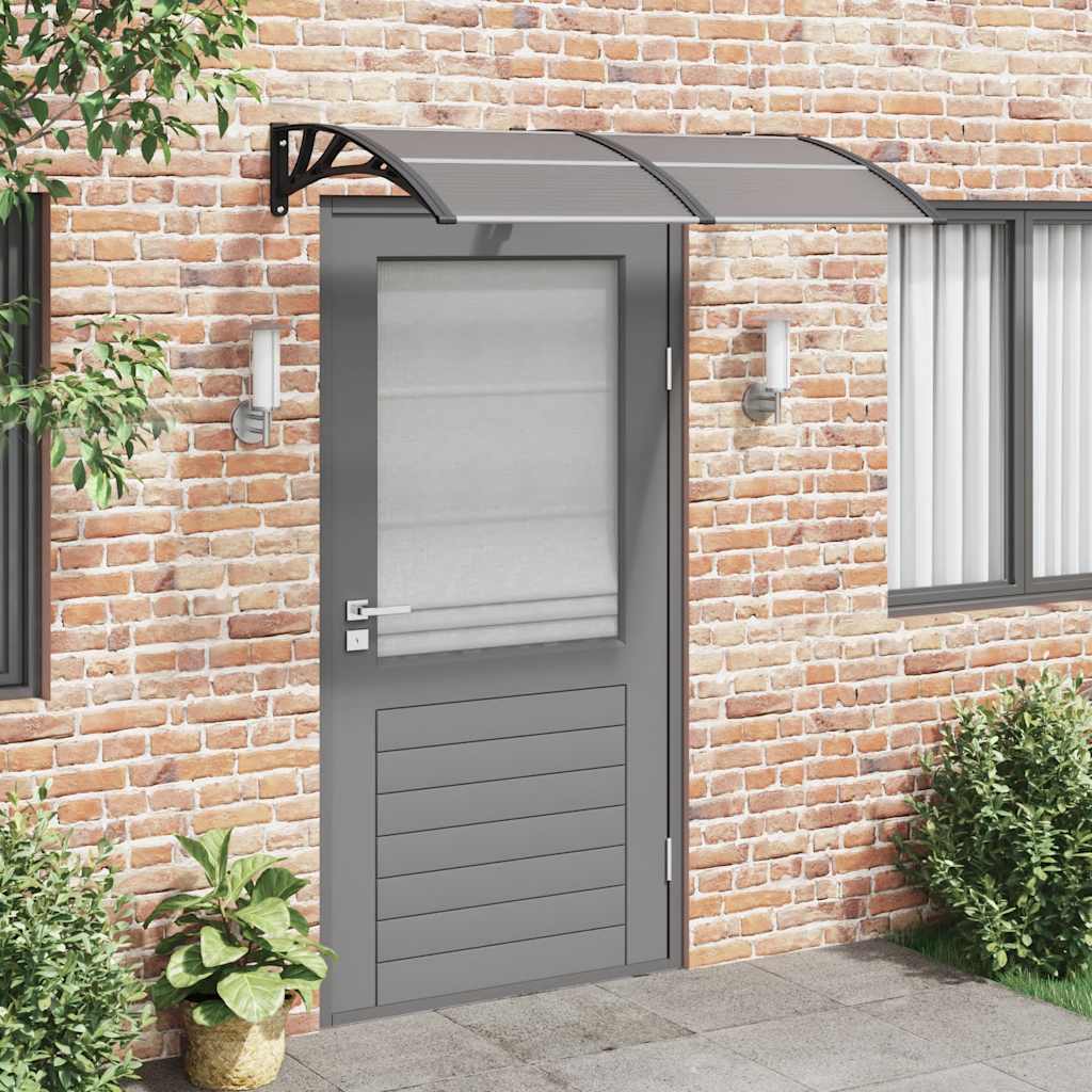 Tettoia per Porta Nera 150x100 cm Policarbonato