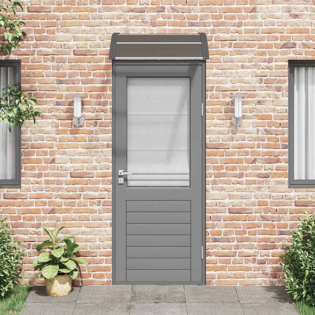 Tettoia per Porta Nera 80x75 cm Policarbonato