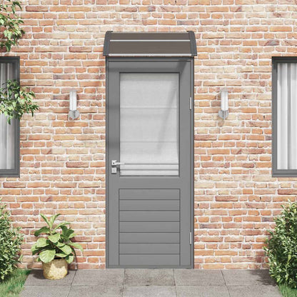 Tettoia per Porta Nera 80x75 cm Policarbonato