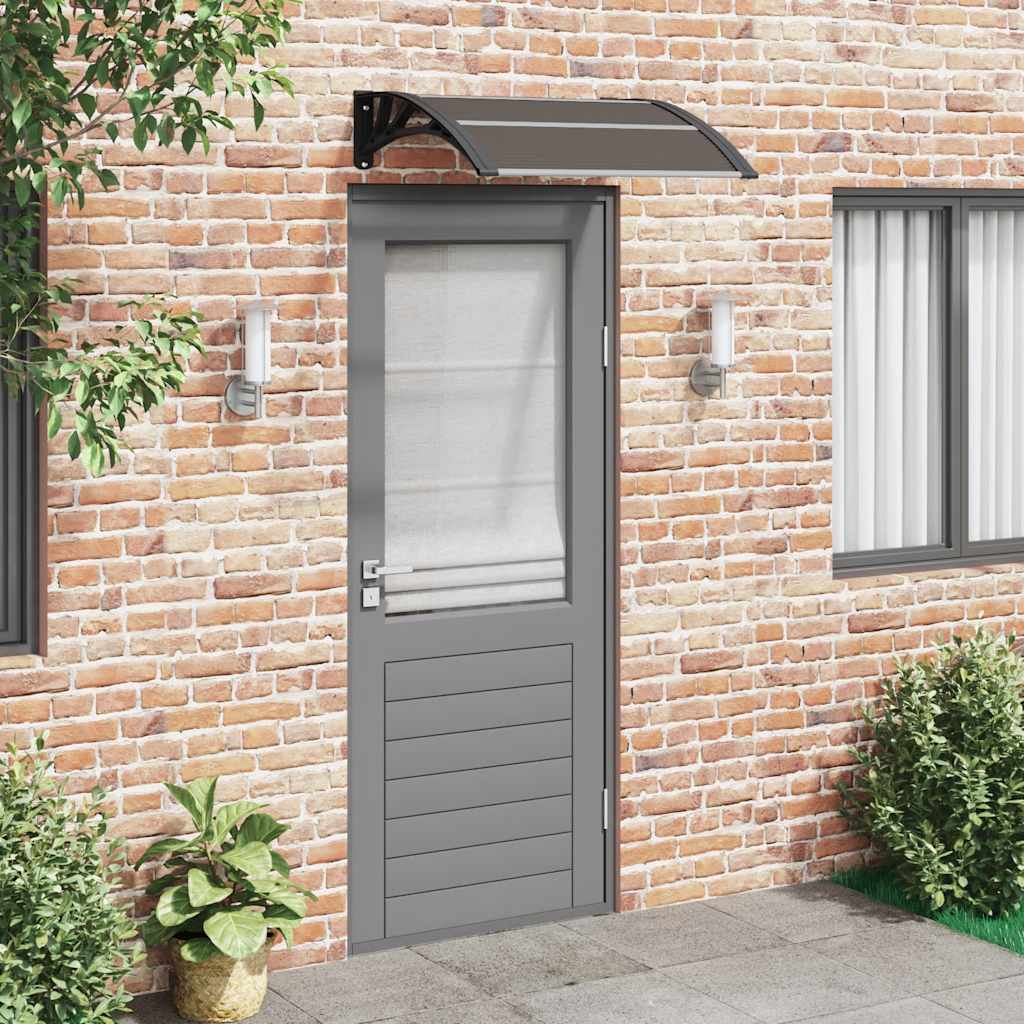 Tettoia per Porta Nera 80x75 cm Policarbonato