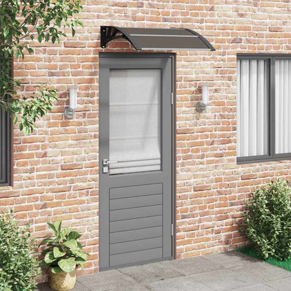 Tettoia per Porta Nera 80x75 cm Policarbonato