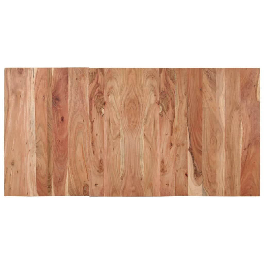 Tavolo da Pranzo Nero 140x70x76 cm in Legno Massello di Acacia