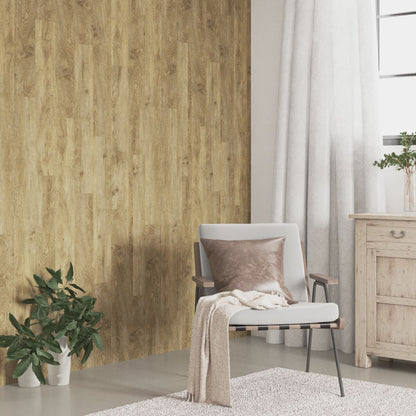 Pannelli da Parete Effetto Legno Marrone PVC 2,06 m²