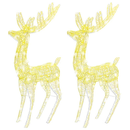 Renne di Natale XXL in Acrilico 250 LED 2 pz 180cm Bianco Caldo