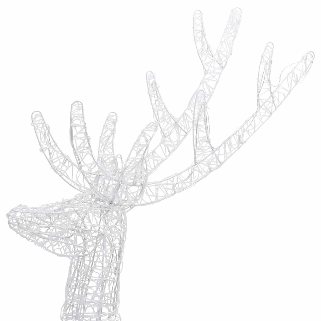 Renne di Natale XXL in Acrilico 250 LED 2 pz 180 cm Multicolore