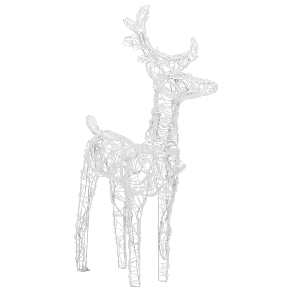 Renne di Natale 4 pz Bianco Caldo 160 LED in Acrilico