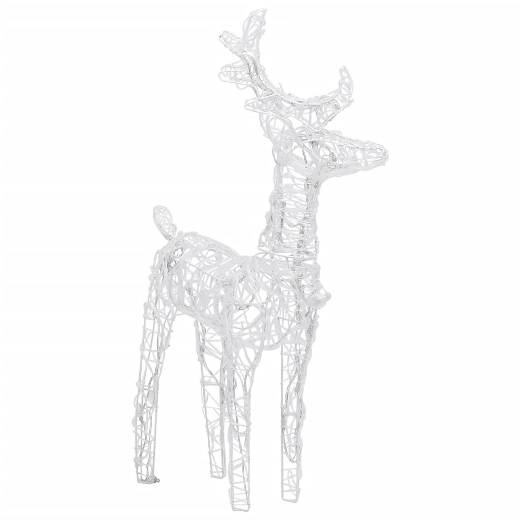 Renne di Natale 6 pz Bianco Caldo 240 LED in Acrilico