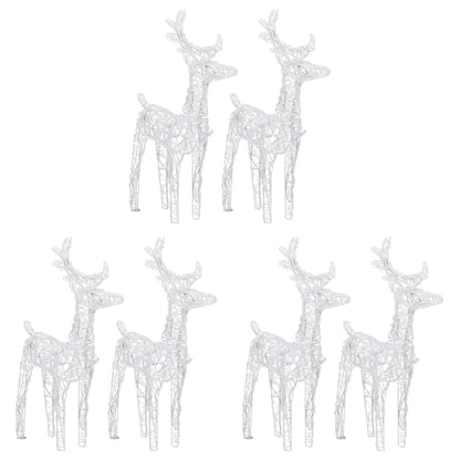 Renne di Natale 6 pz Blu 240 LED in Acrilico