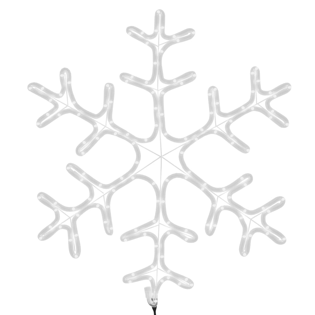 Figura Natalizia Fiocco di Neve LED 3 pz Bianco Caldo 59x59 cm