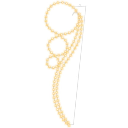 Stringhe Luci a Forma di Palle 8pz Bianco Caldo 111,5x35x4,5cm