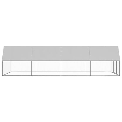 Gabbia per Polli da Esterno 3x8x2 m in Acciaio Zincato