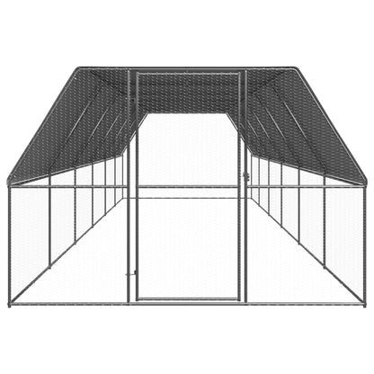 Gabbia per Polli da Esterno 3x12x2 m in Acciaio Zincato