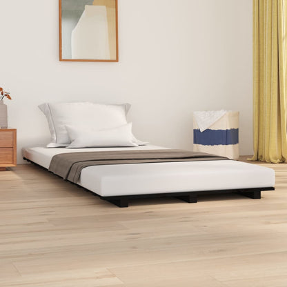 Giroletto Nero 90x200 cm in Legno Massello di Pino