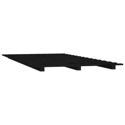 Giroletto Nero 120x190 cm Legno Massello di Pino