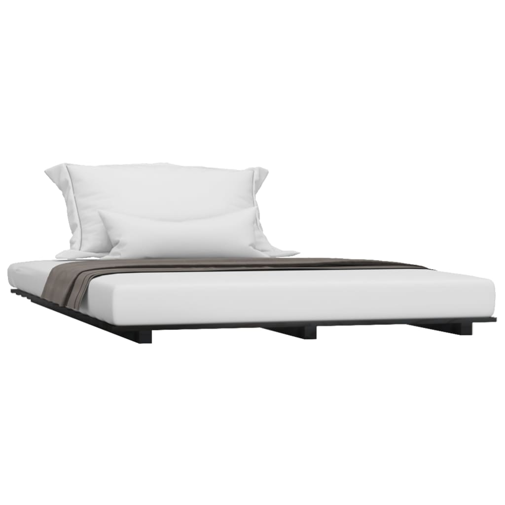 Giroletto Nero 140x190 cm in Legno Massello di Pino
