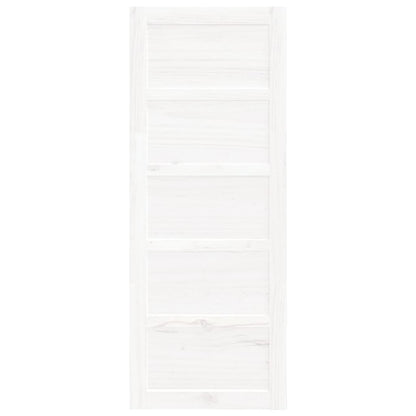 Porta del Granaio Bianca 80x1,8x204,5 cm Legno Massello di Pino