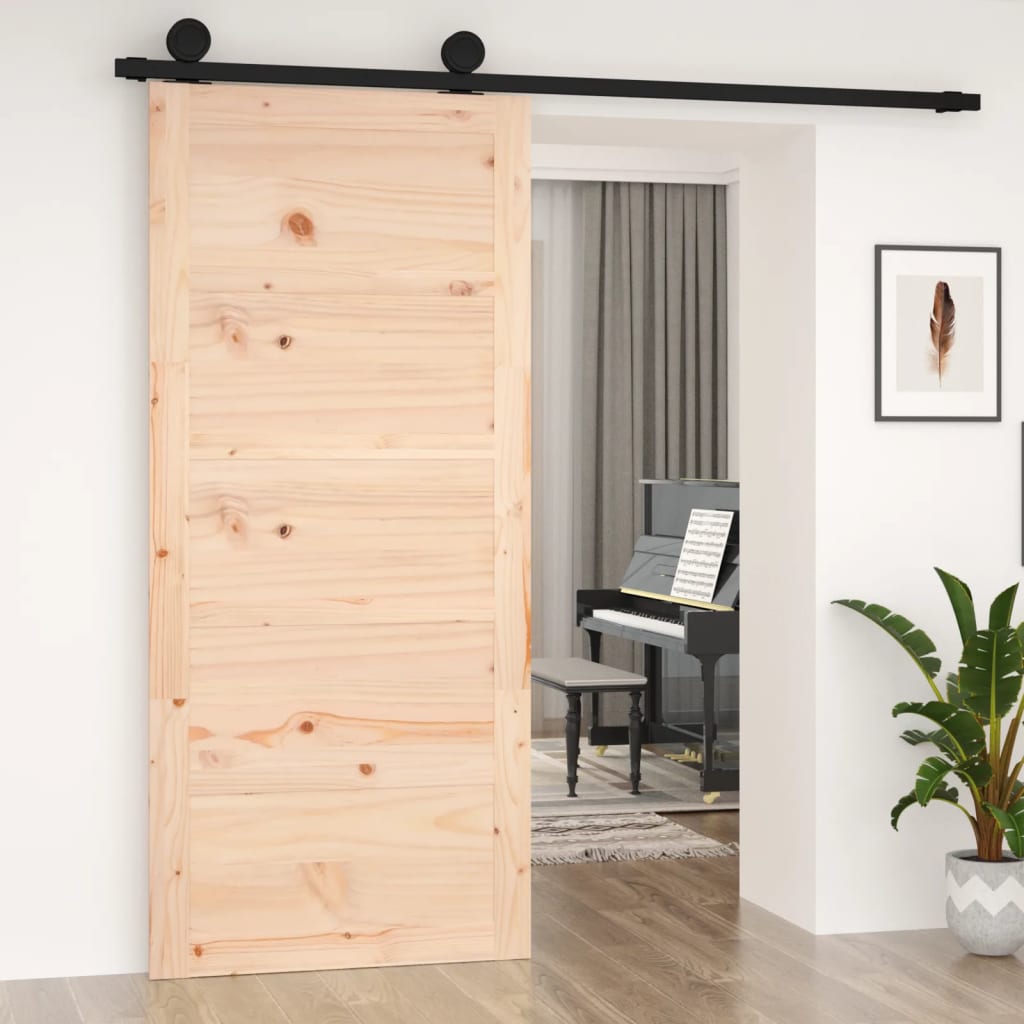 Porta del Granaio 90x1,8x204,5 cm in Legno Massello di Pino