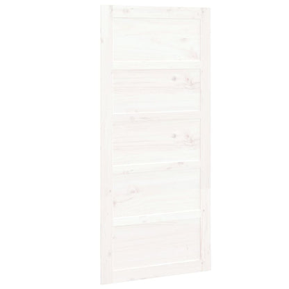 Porta del Granaio Bianca 90x1,8x204,5 cm Legno Massello di Pino