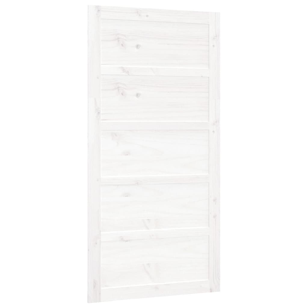 Porta del Granaio Bianca 100x1,8x204,5cm Legno Massello di Pino