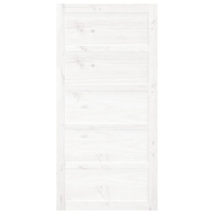 Porta del Granaio Bianca 100x1,8x204,5cm Legno Massello di Pino
