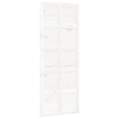 Porta del Granaio Bianca 80x1,8x214 cm Legno Massello di Pino