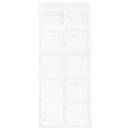 Porta del Granaio Bianca 90x1,8x214 cm Legno Massello di Pino