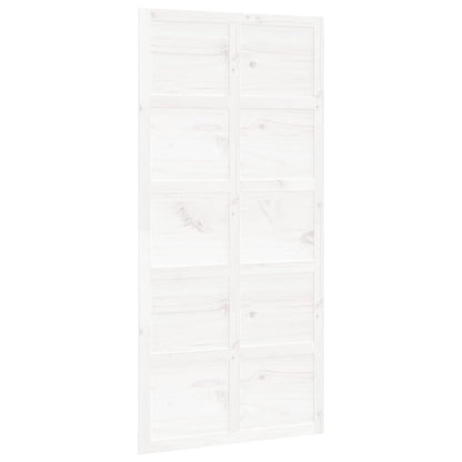 Porta del Granaio Bianca 100x1,8x214 cm Legno Massello di Pino