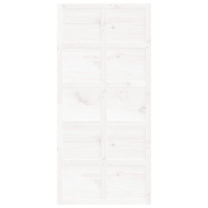 Porta del Granaio Bianca 100x1,8x214 cm Legno Massello di Pino